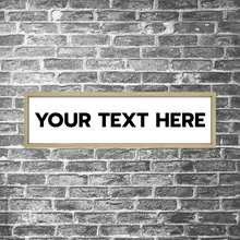 Load image into Gallery viewer, Long Frame custom font - Black example