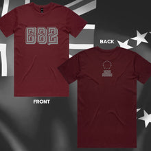 Load image into Gallery viewer, Rep the Code Tee - Burgundy (PRE ORDERS)
