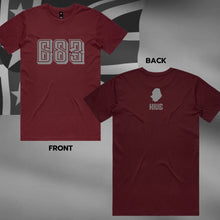 Load image into Gallery viewer, Rep the Code Tee - Burgundy (PRE ORDERS)
